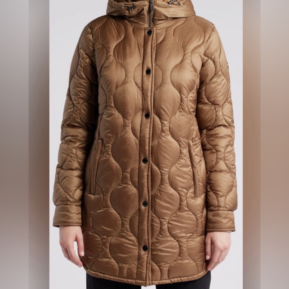 Quilted Packable Fill Power
Down Blend Puffer Coat
